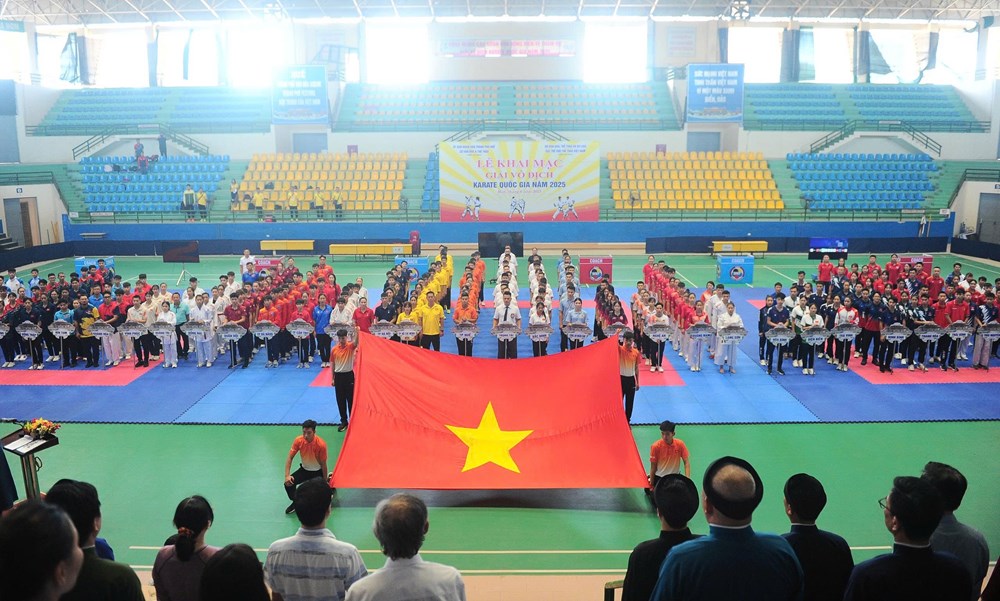 Gần 500 vận động viên tranh tài Giải vô địch Karate quốc gia 2025 - ảnh 1