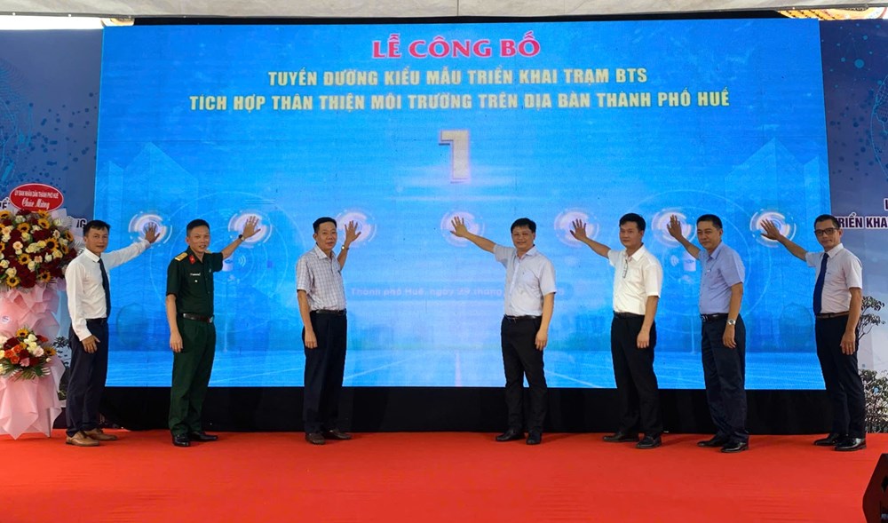 Huế: Tuyến đường kiểu mẫu triển khai trạm BTS tích hợp thân thiện môi trường - ảnh 1