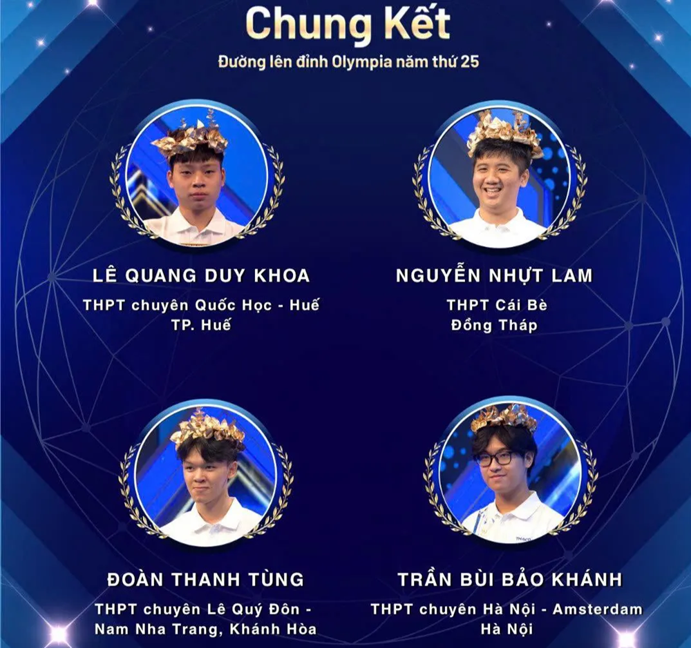 Đón chờ cuộc “tranh tài” của 4 nam sinh tại chung kết Đường lên đỉnh Olympia 2025 - ảnh 1