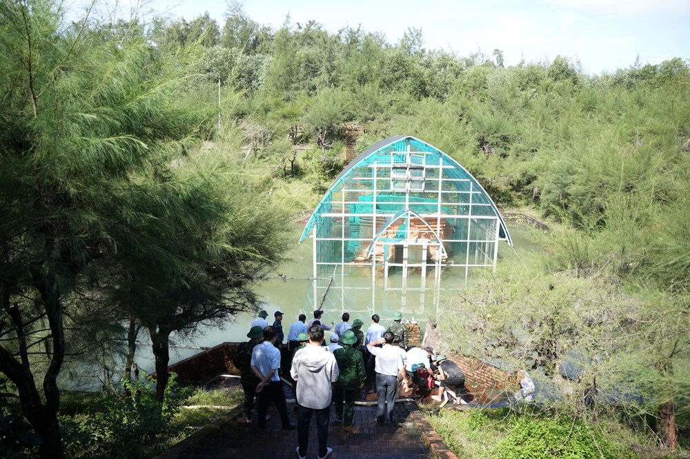 Khẩn trương xử lý việc ngập nước tại Di tích quốc gia Tháp Chăm Phú Diên - ảnh 1