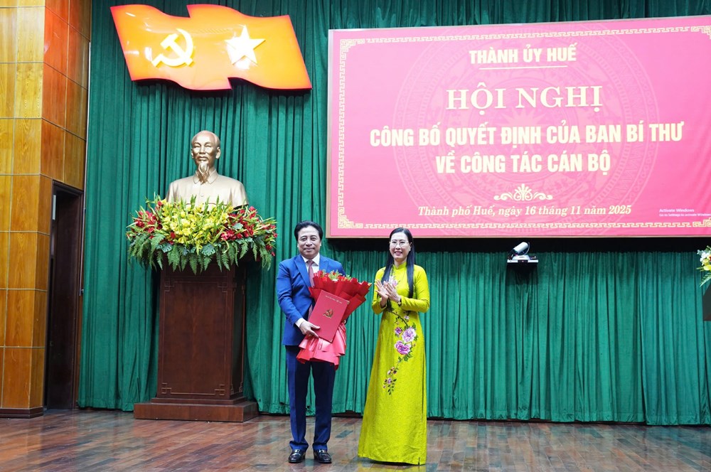 Chủ tịch tỉnh Khánh Hòa được điều động giữ chức Phó Bí thư Thành ủy Huế - ảnh 1