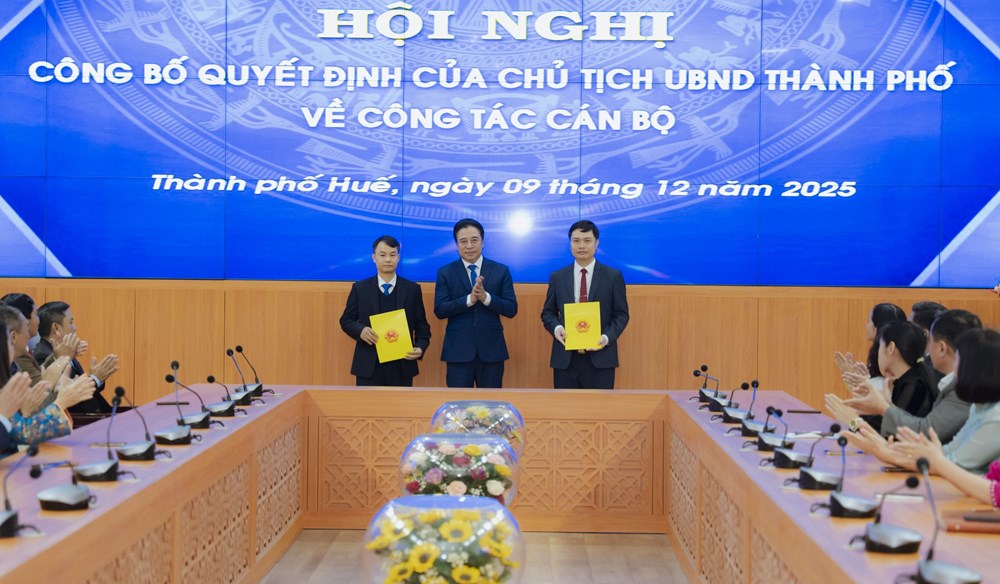 TP. Huế bổ nhiệm Chánh thanh tra và Chánh văn phòng UBND Thành phố - ảnh 1