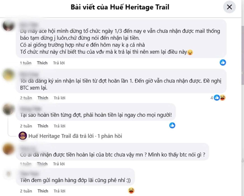 Giải chạy Hue Heritage Trail bị hủy, nhiều người vẫn chưa được hoàn tiền - ảnh 2