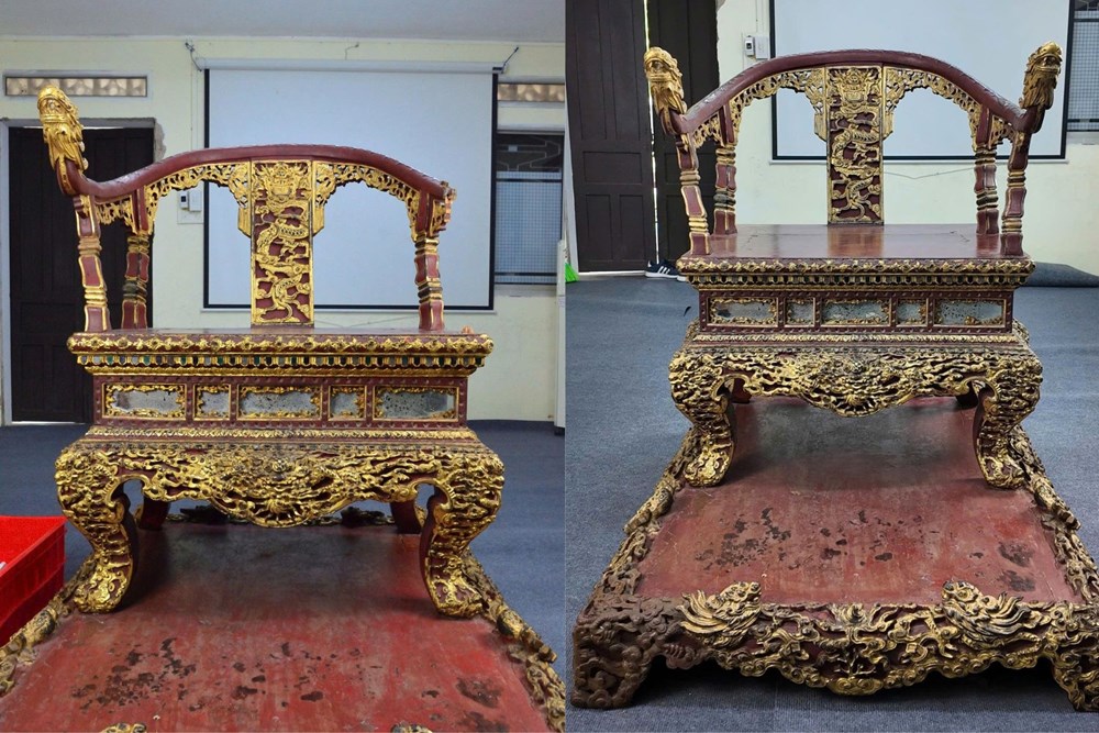 Hoàn thành phục chế bảo vật quốc gia Ngai vua triều Nguyễn - ảnh 1
