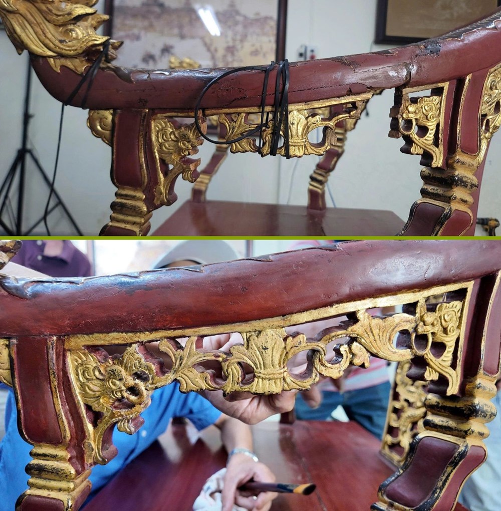 Hoàn thành phục chế bảo vật quốc gia Ngai vua triều Nguyễn - ảnh 2
