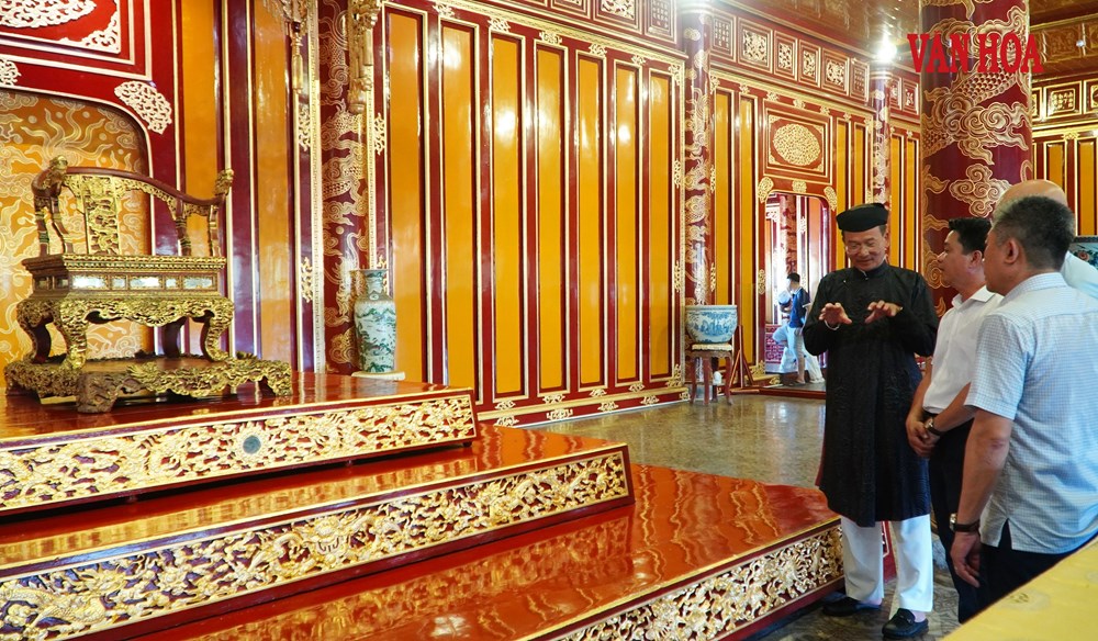 Bảo vật quốc gia Ngai vua triều Nguyễn “trở lại” điện Thái Hòa - ảnh 2
