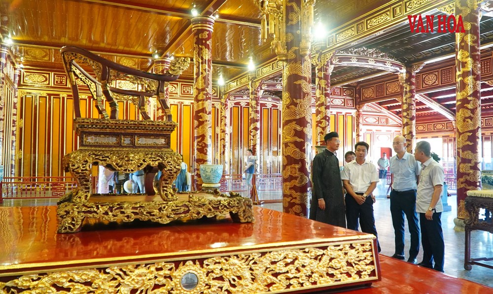 Bảo vật quốc gia Ngai vua triều Nguyễn “trở lại” điện Thái Hòa - ảnh 4