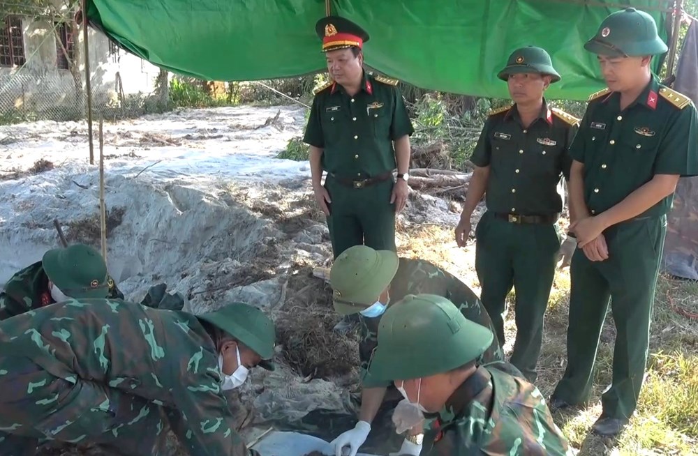 Quy tập được một hài cốt liệt sĩ ở khu vực ga Hương Thủy - ảnh 1