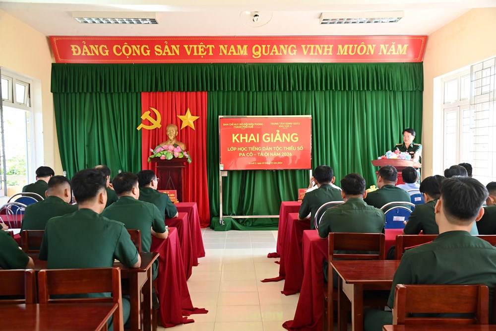 Bồi dưỡng tiếng dân tộc thiểu số Pa Cô - Tà Ôi cho chiến sĩ Bộ đội Biên phòng - ảnh 1
