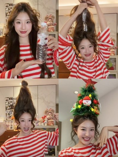 Gen Z phát sốt với trend buộc tóc kiểu cây thông Noel siêu xinh - ảnh 2