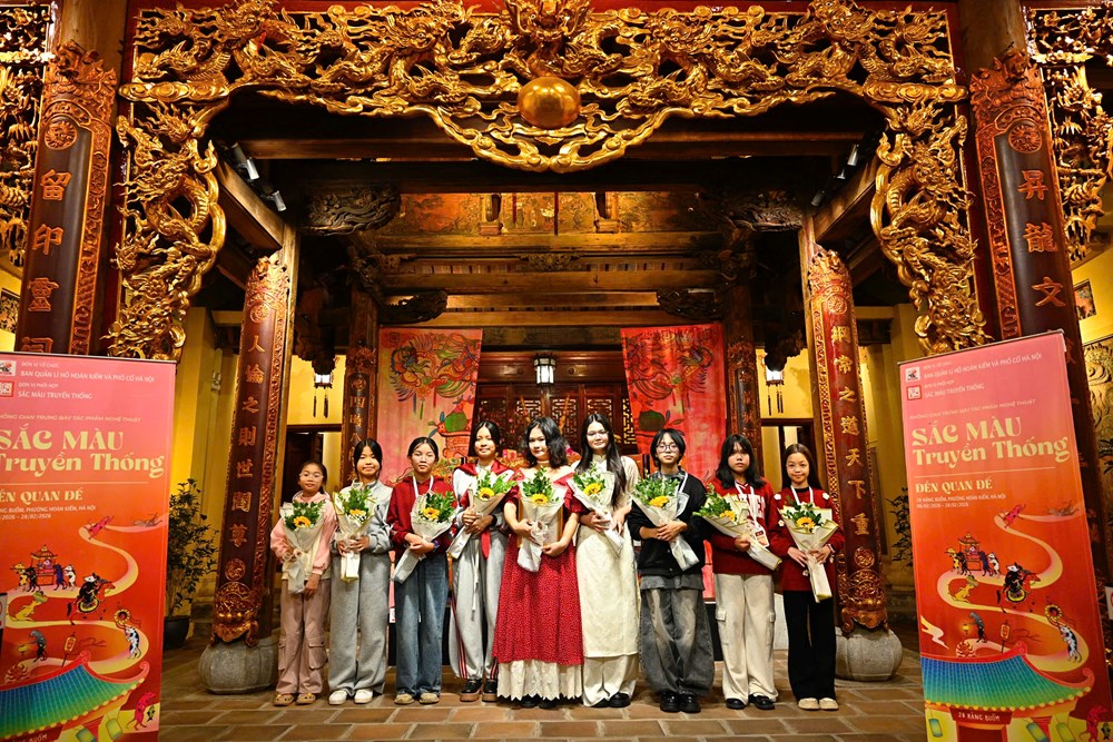 Triển lãm “Sắc màu truyền thống” đánh thức không gian đền Quan Đế  - ảnh 3