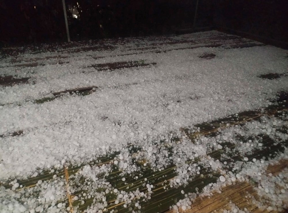 Hà Nội và Cao Bằng lại xuất hiện mưa đá - ảnh 1