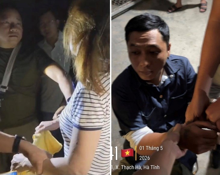 Bắt đôi nam nữ nghi dùng dao cướp tiệm vàng ở Hà Tĩnh - ảnh 1
