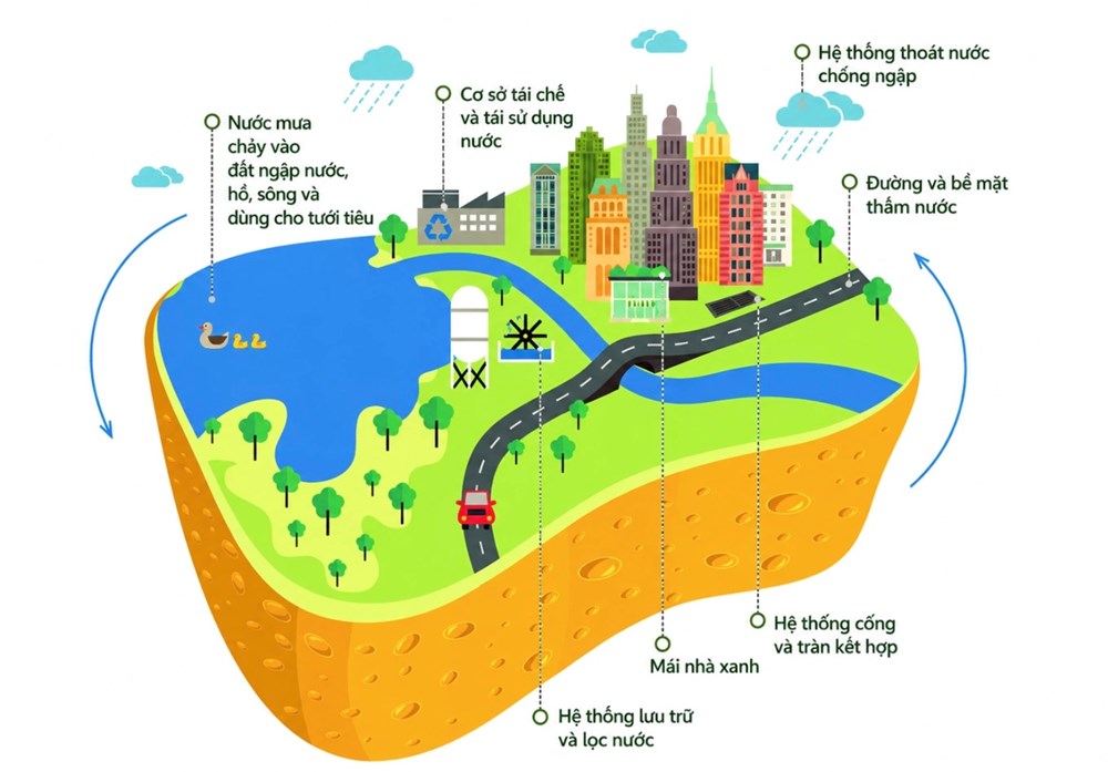 Hà Nội chống ngập bằng mô hình 'thành phố bọt biển': Giữ nước, không xả nhanh - ảnh 2