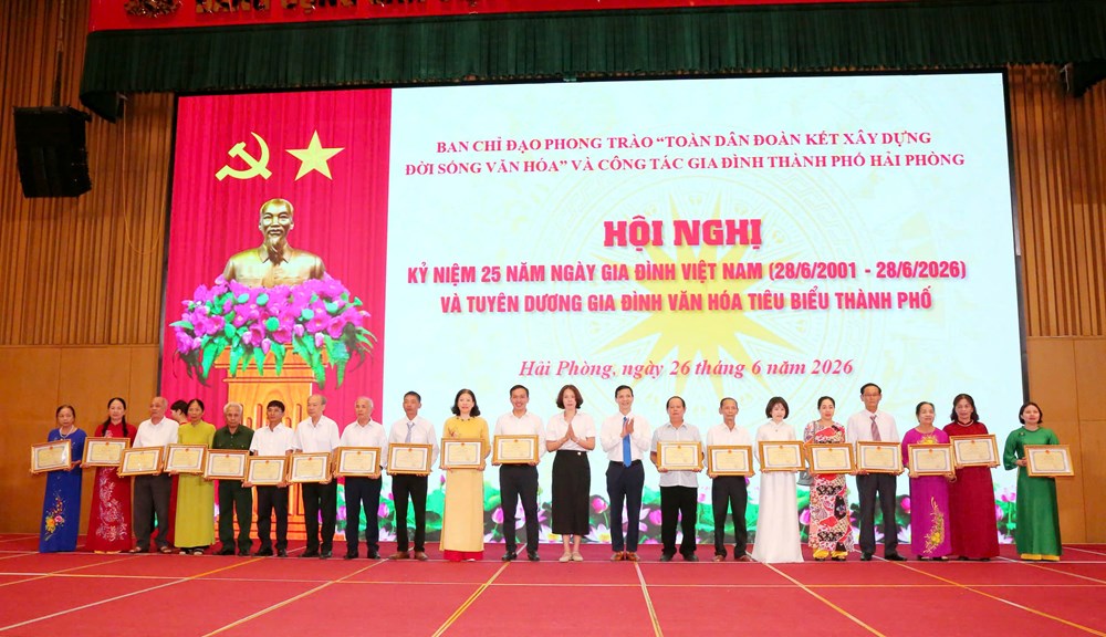 Hải Phòng tuyên dương 114 gia đình văn hóa tiêu biểu - ảnh 1
