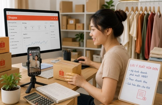 Bán hàng trên Shopee, TikTok, hộ kinh doanh phải xuất hóa đơn thế nào? - ảnh 1