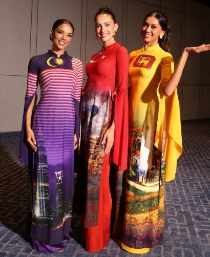 118 thí sinh Miss World sẵn sàng cho màn trình diễn áo dài Việt Nam - ảnh 4