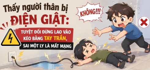 Thấy người thân bị điện giật: Tuyệt đối đừng lao vào kéo bằng tay trần - ảnh 1