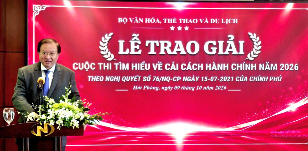 Bộ VHTTDL trao giải thưởng Cuộc thi “Tìm hiểu về cải cách hành chính nhà nước năm 2026“ - ảnh 1