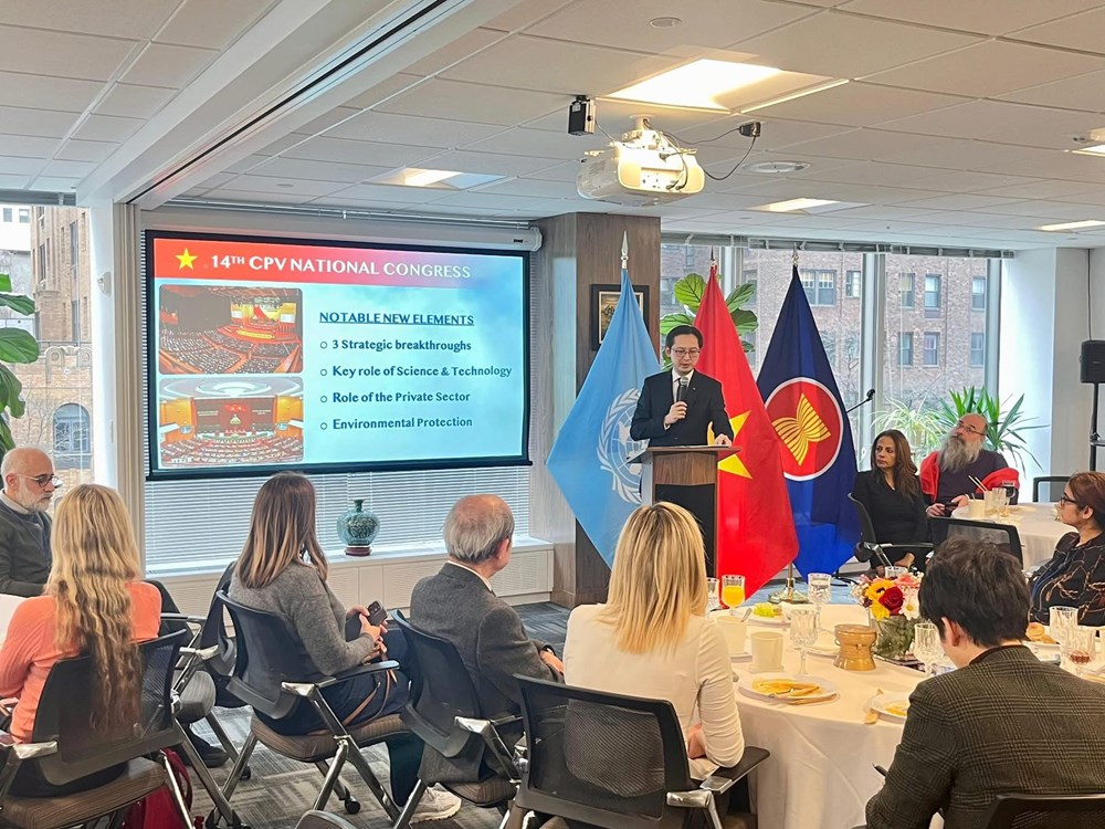 Phái đoàn Việt Nam tại LHQ thông tin tới báo chí quốc tế về Đại hội XIV của Đảng Cộng sản Việt Nam - ảnh 1