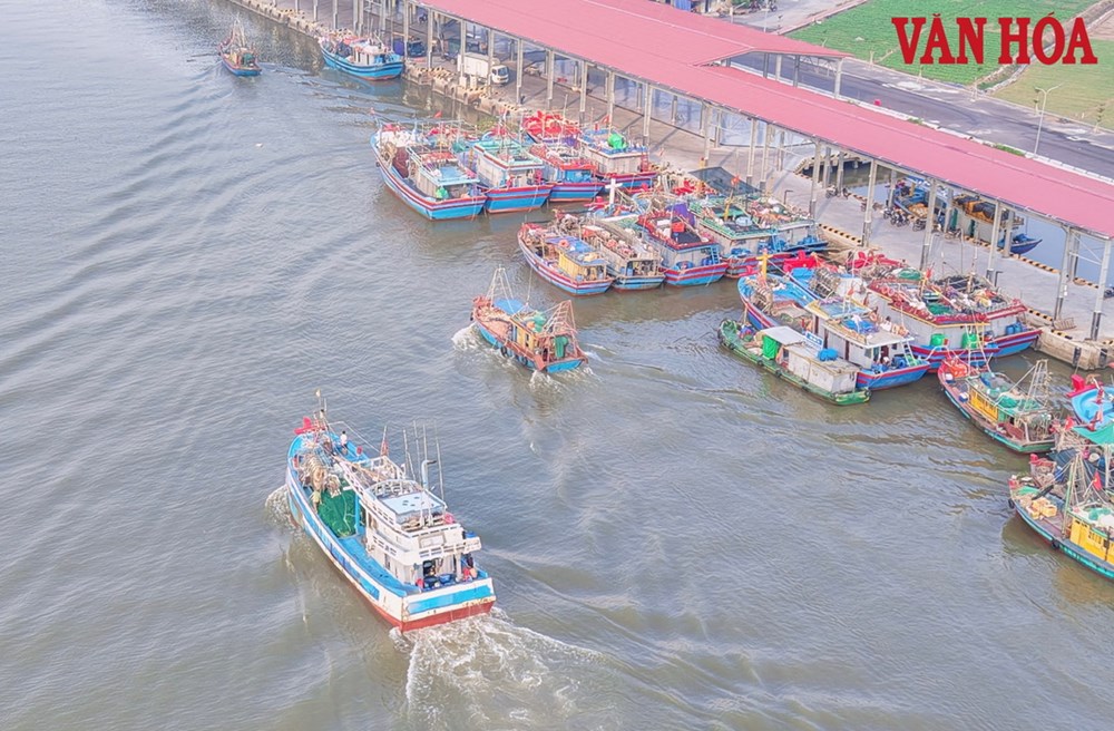 Ninh Bình: Tàu thuyền nối đuôi nhau vào cảng tránh siêu bão Ragasa - ảnh 4
