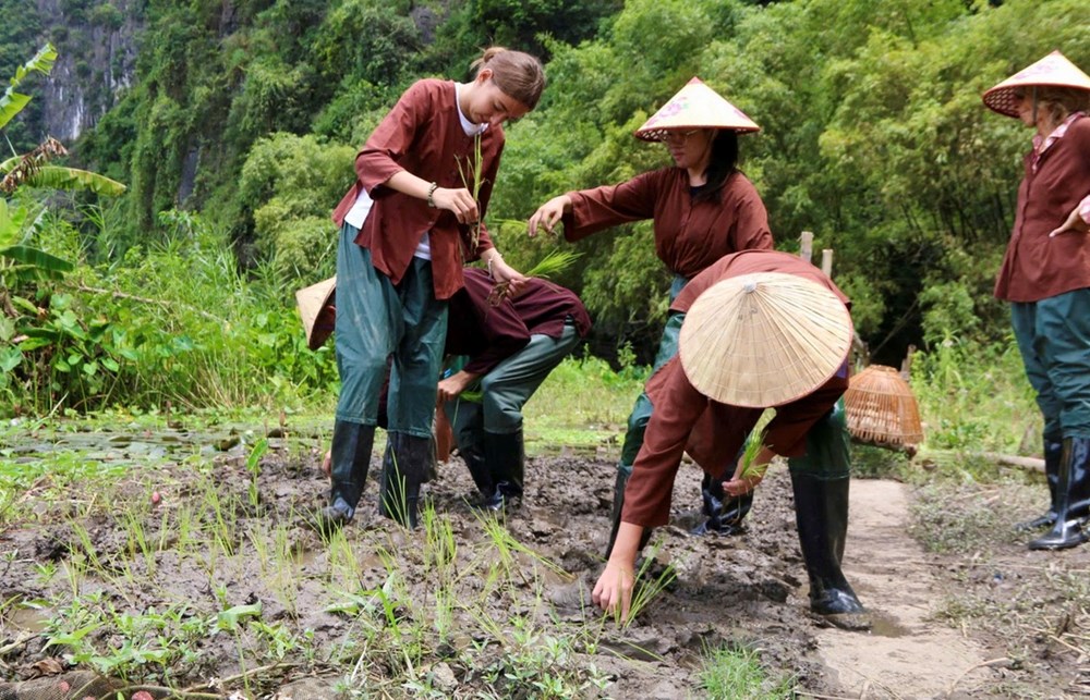 Khách quốc tế ấn tượng với tour du lịch hoá “thôn nữ, trai quê” ở Ninh Bình - ảnh 4