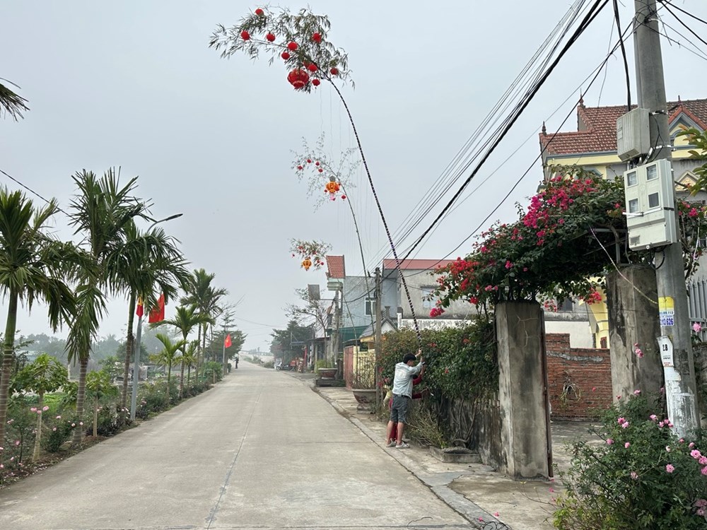 Hơn 1.150 hộ gia đình ở xã Yên Từ dựng cây Nêu đón Tết - ảnh 1