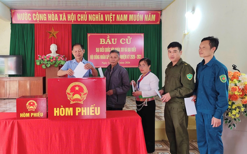 Ninh Bình: 462 khu vực bỏ phiếu đạt 100% cử tri đi bầu cử - ảnh 1