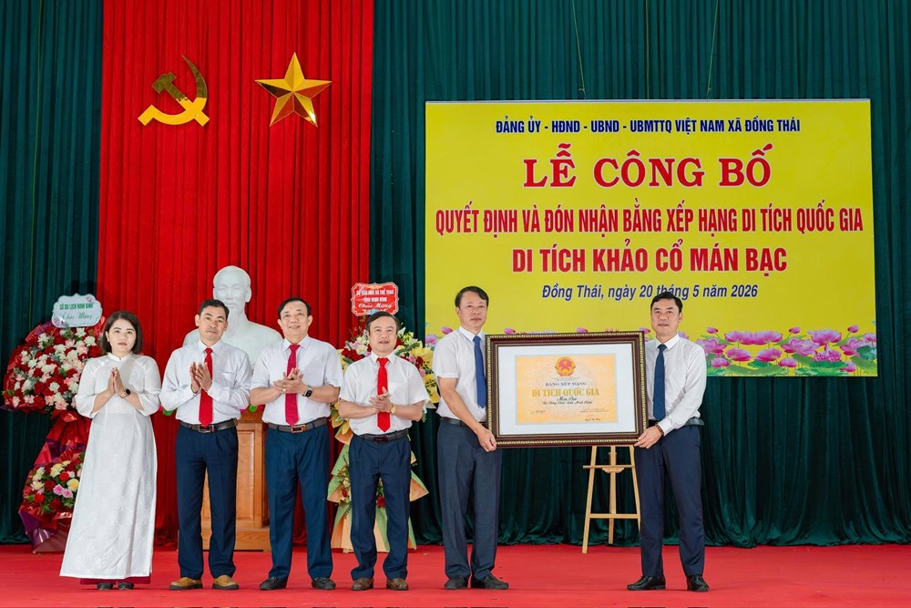 Ninh Bình: Đón nhận Bằng xếp hạng di tích quốc gia Di tích khảo cổ Mán Bạc - ảnh 3