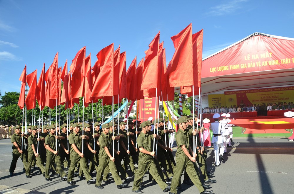 Quảng Ngãi ra mắt lực lượng tham gia bảo vệ an ninh, trật tự ở cơ sở - ảnh 3