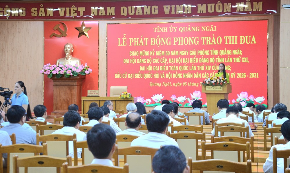 Quảng Ngãi phát động thi đua cao điểm chào mừng 50 năm giải phóng - ảnh 2