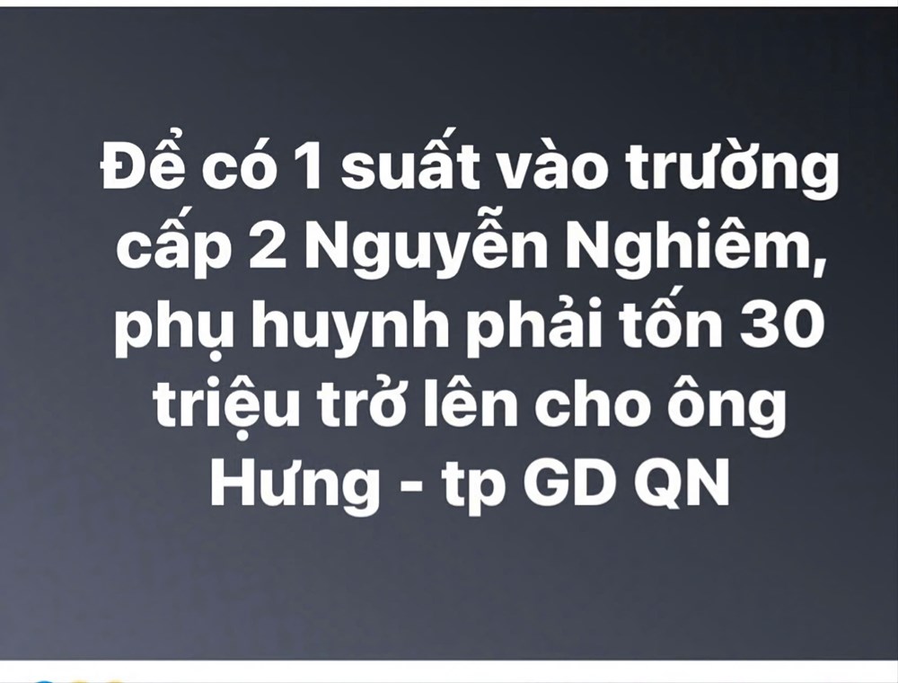 Bị tung tin nhận 30 triệu đồng vào trường điểm, Trưởng phòng GD&ĐT đề nghị Công an vào cuộc - ảnh 1