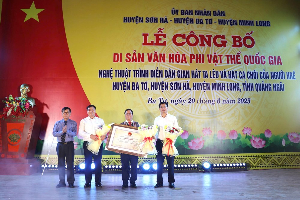 Công bố Di sản văn hóa phi vật thể quốc gia trình diễn dân gian hát Ta lêu và Ca choi - ảnh 1