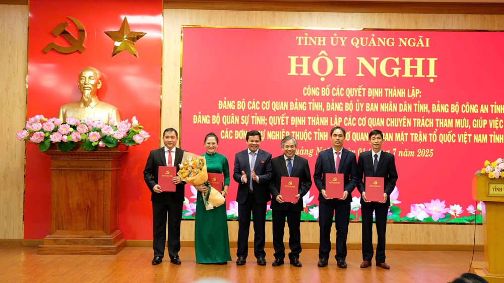 Tỉnh ủy Quảng Ngãi công bố quyết định thành lập các đảng bộ, cơ quan - ảnh 4