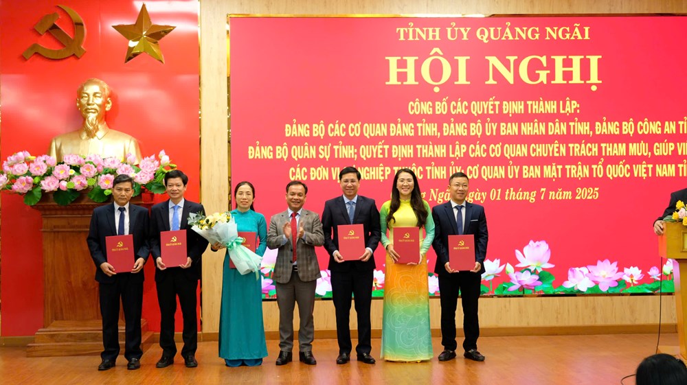 Tỉnh ủy Quảng Ngãi công bố quyết định thành lập các đảng bộ, cơ quan - ảnh 3