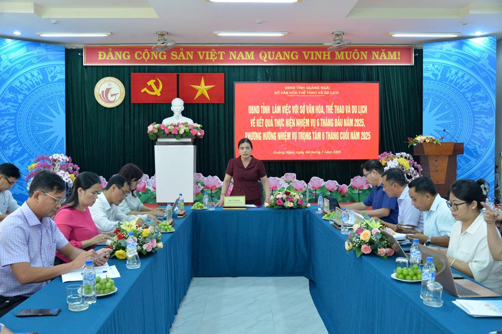 Lãnh đạo tỉnh Quảng Ngãi làm việc với Sở VHTTDL - ảnh 1