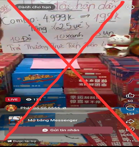 Công an cảnh báo chiêu trò “livestream xổ số cào trúng thưởng” - ảnh 1