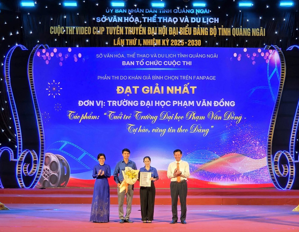 Công diễn và trao giải Cuộc thi video clip tuyên truyền về Đại hội Đảng bộ tỉnh Quảng Ngãi - ảnh 7