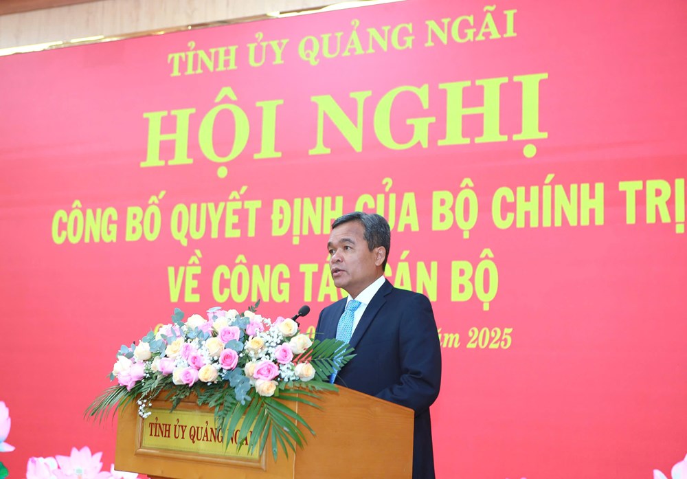 Thứ trưởng thường trực Bộ Dân tộc và Tôn giáo giữ chức Bí thư Tỉnh ủy Quảng Ngãi - ảnh 5