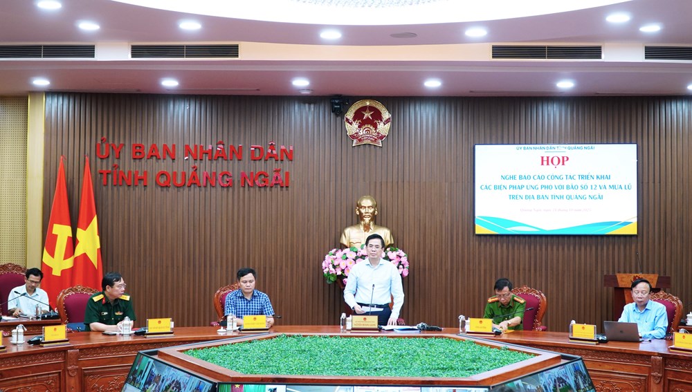 Chủ tịch UBND tỉnh Quảng Ngãi yêu cầu tuyệt đối không lơ là, chủ quan trước bão số 12 - ảnh 1