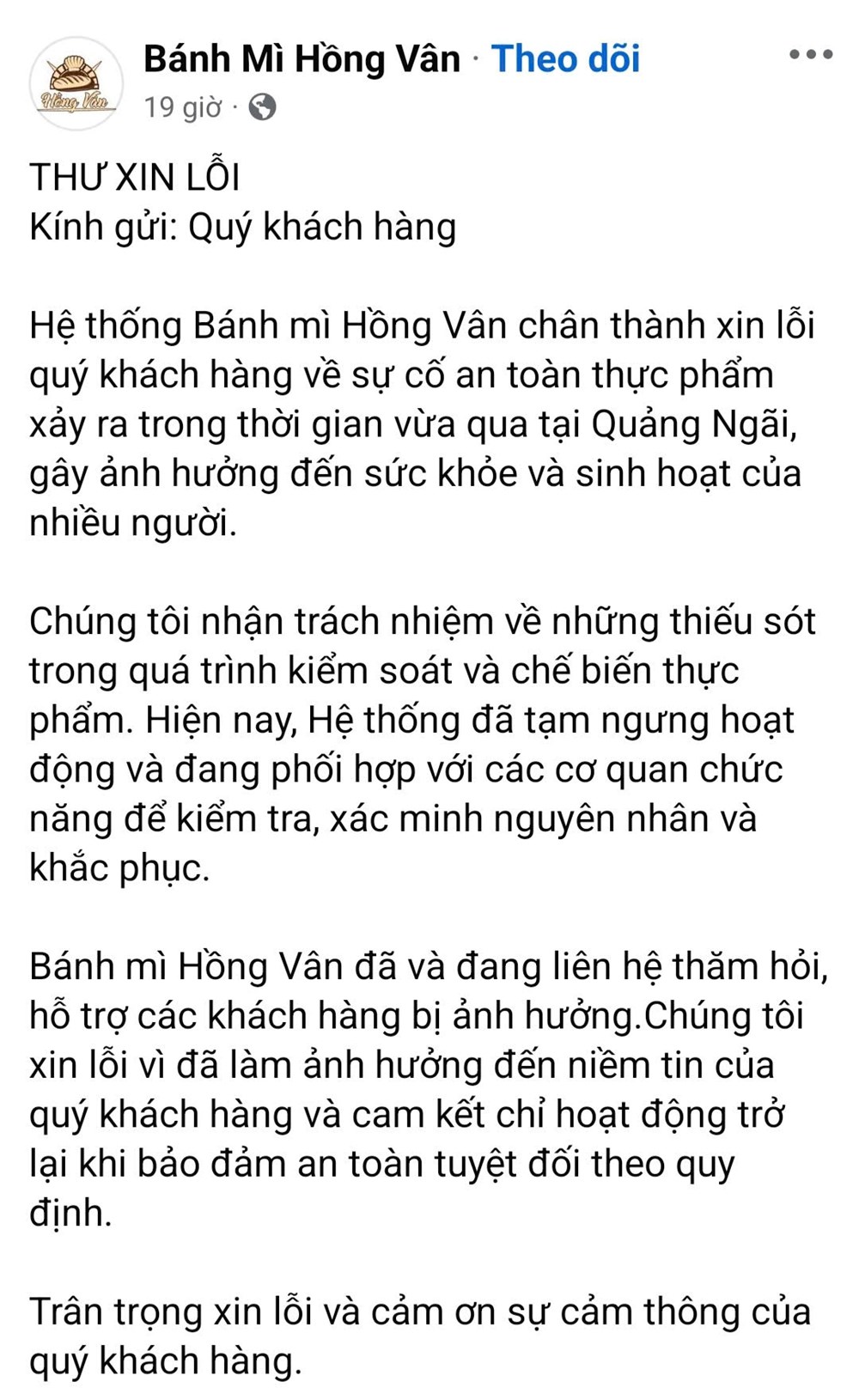 Bộ Y tế yêu cầu điều tra, xử lý vụ nghi ngộ độc thực phẩm sau khi ăn bánh mì ở Quảng Ngãi - ảnh 3