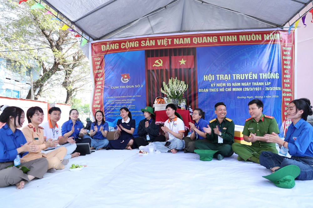 Quảng Ngãi: Hội trại kỷ niệm 95 năm Ngày thành lập Đoàn TNCS Hồ Chí Minh  - ảnh 3