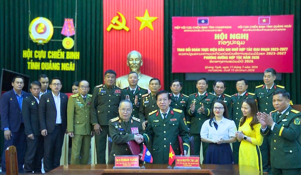 Hội Cựu chiến binh Quảng Ngãi và Champasak tăng cường hợp tác giai đoạn mới - ảnh 2