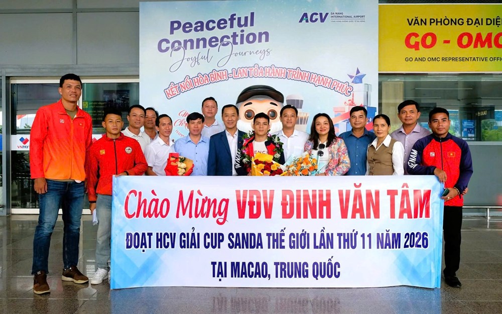 Quảng Ngãi đón nhà vô địch Sanda World Cup 2026 Đinh Văn Tâm - ảnh 1