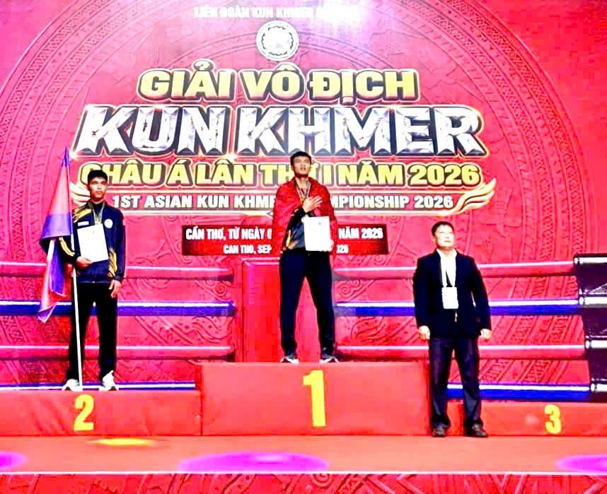 Võ sĩ wushu Quảng Ngãi góp 3 HCV, tạo dấu ấn tại đấu trường Kun Khmer châu Á - ảnh 3