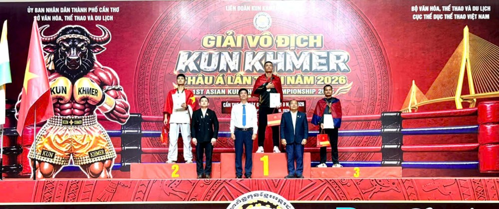 Võ sĩ wushu Quảng Ngãi góp 3 HCV, tạo dấu ấn tại đấu trường Kun Khmer châu Á - ảnh 2
