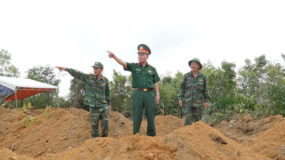 Chuẩn bị Lễ an táng 9 hài cốt liệt sĩ vừa được quy tập - ảnh 1
