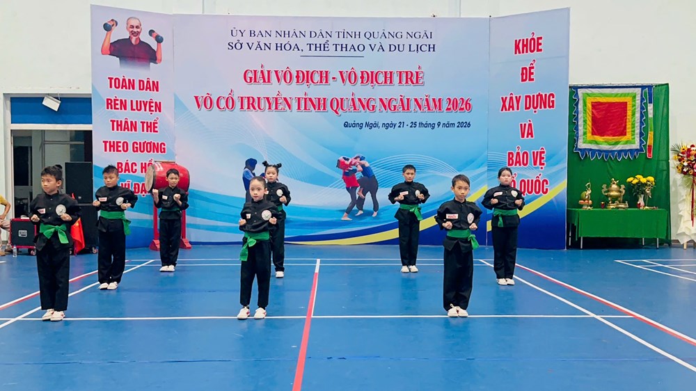 147 võ sinh tranh tài tại Giải Vô địch trẻ Võ cổ truyền Quảng Ngãi 2026 - ảnh 2