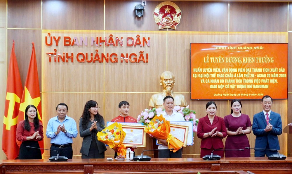 Quảng Ngãi tuyên dương những cá nhân có thành tích nổi bật trong thể thao và bảo tồn di sản - ảnh 1