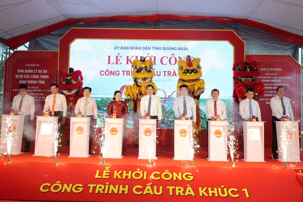 Quảng Ngãi khởi công cây cầu hơn 2.000 tỉ đồng trên sông Trà Khúc - ảnh 1